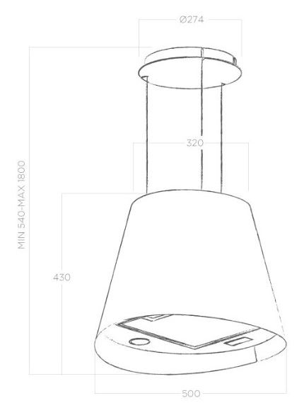 Купить Островная вытяжка ELICA JUNO URBAN CAST IRON/F/50 — Фото 3