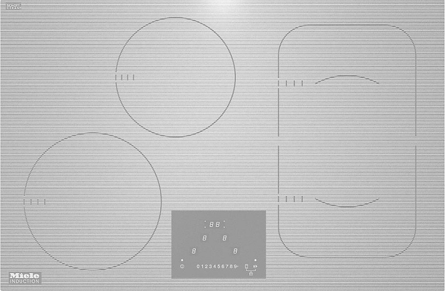 Индукционная варочная панель MIELE KM6349-1 белый																		 — описание, фото, цены в интернет-магазине PT Stores