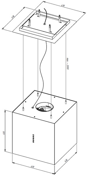 Купить Островная вытяжка AKPO WK-10 Фигур 40 см. белый — Фото 2