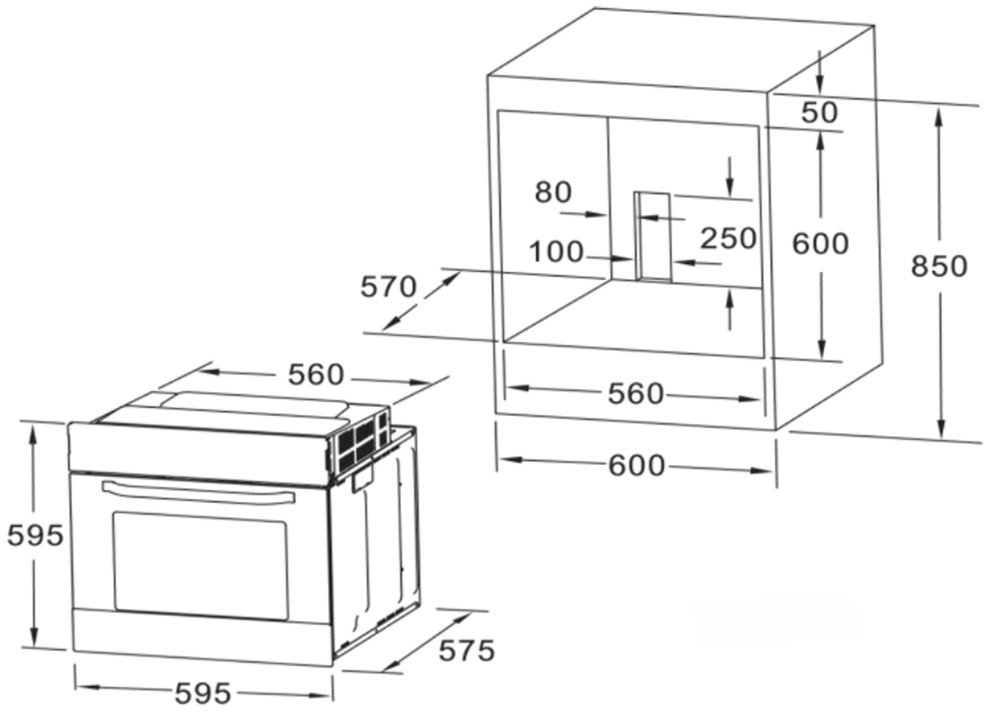 Купить Электрический духовой шкаф Midea 65DME40119 — Фото 2