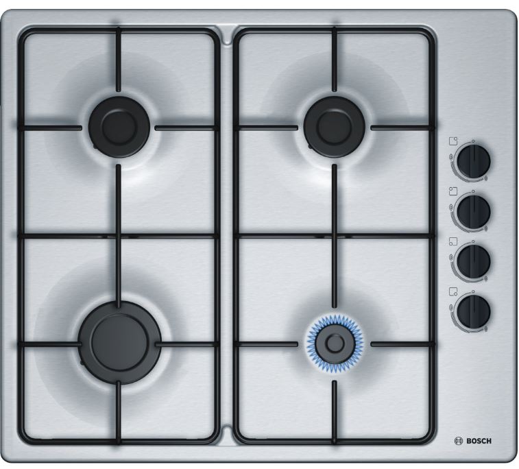 Газовая варочная панель BOSCH PBP 6B5B80																		 — описание, фото, цены в интернет-магазине PT Stores