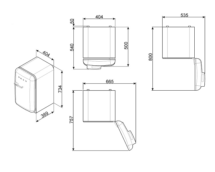Купить Холодильник SMEG FAB5RGO — Фото 5