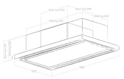 Купить Островная вытяжка ELICA CLOUD SEVEN IX/A/90 — Фото 2