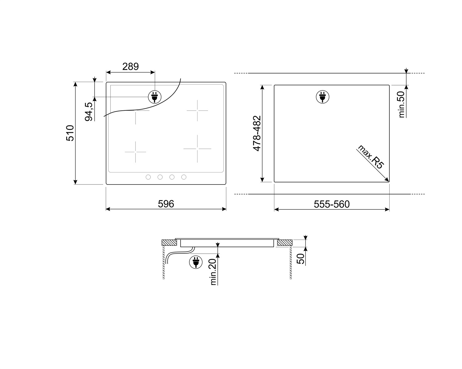 Купить Индукционная варочная панель SMEG SI964PM — Фото 2