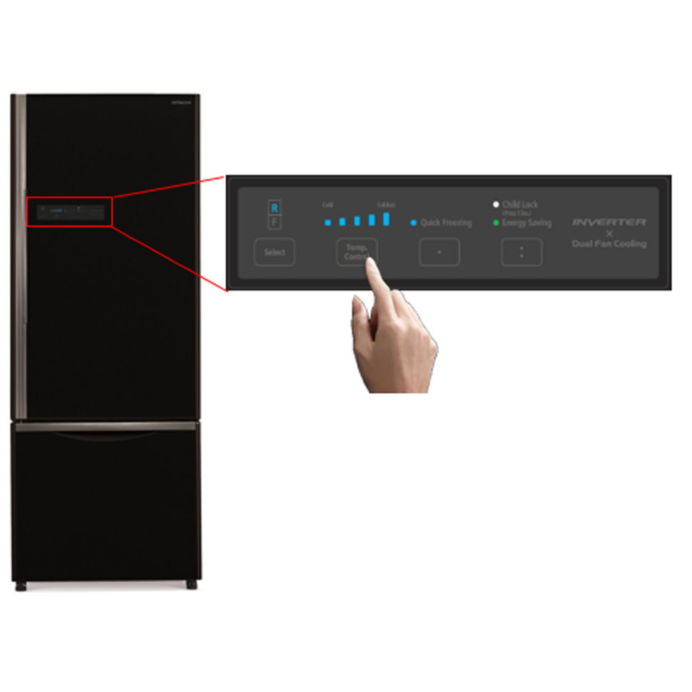 Купить Двухкамерный холодильник HITACHI R-B 572 PU7 GBK — Фото 2