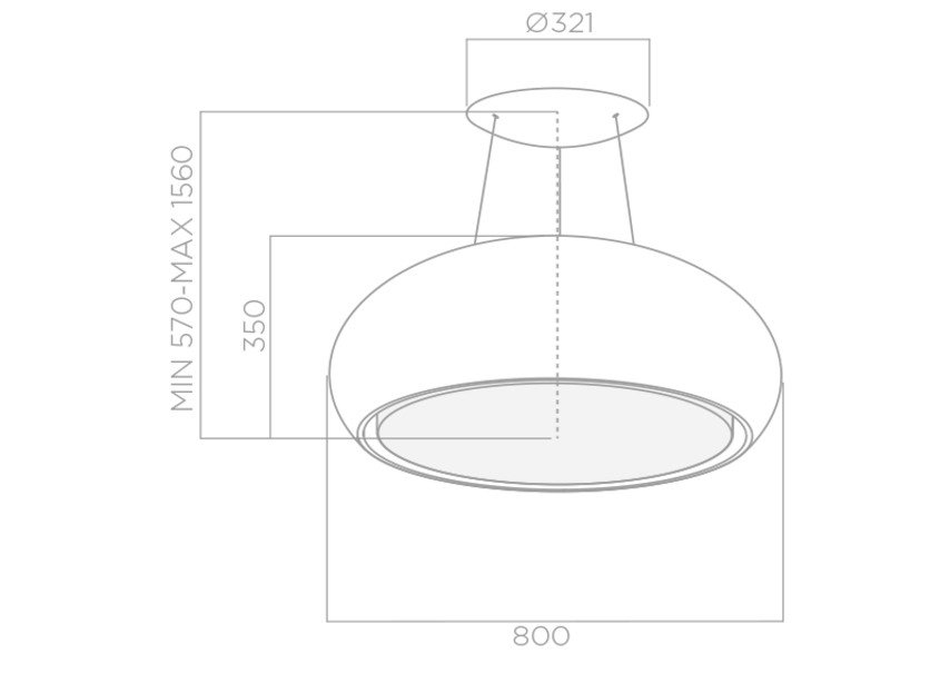 Купить Островная вытяжка ELICA SEASHELL IX/F/80 — Фото 3