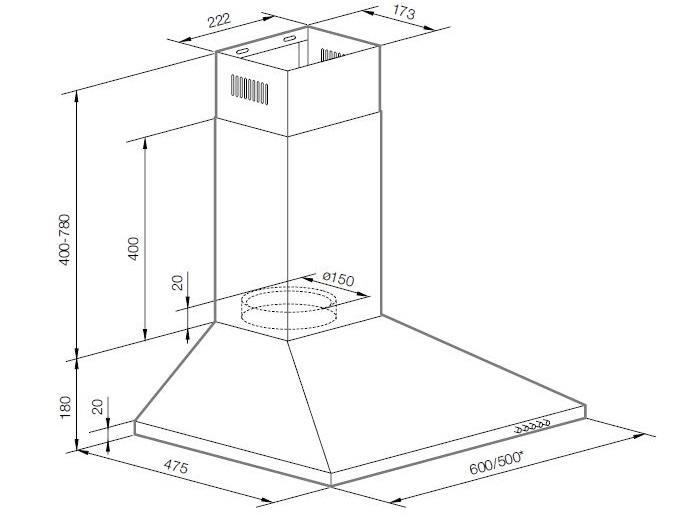 Купить Купольная вытяжка GRAUDE DHP 60.0 EL — Фото 2
