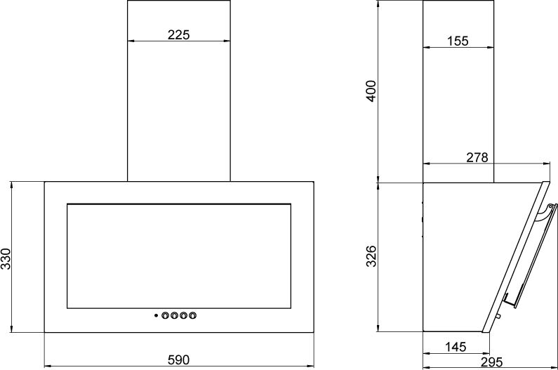Купить Наклонная вытяжка ELIKOR Титан 60П-430-К3Д черный/черный — Фото 2
