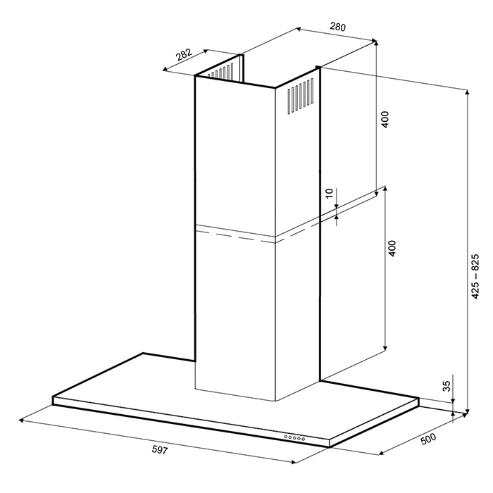 Купить Купольная вытяжка KRONA RINA 600 inox PB — Фото 2