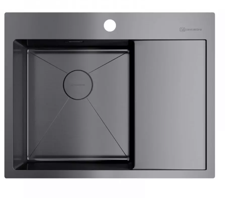 Мойка OMOIKIRI Akisame 65-GM-L нерж.сталь/вороненая сталь																		 — описание, фото, цены в интернет-магазине PT Stores