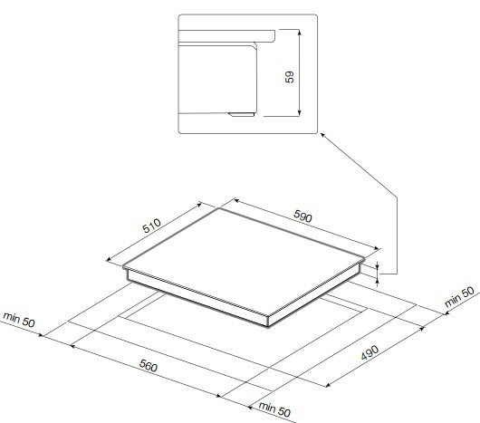 Купить Газовая варочная панель GRAUDE GS 60.3 W — Фото 2