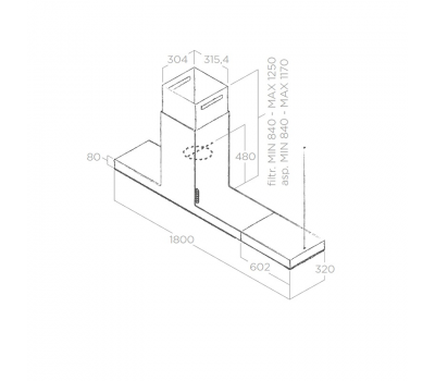 Купить Островная вытяжка ELICA HAIKU ISLAND BL/A/180 — Фото 2