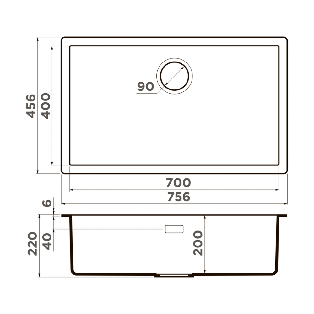 Купить Мойка OMOIKIRI Yamakawa 75T-U/I-BL Tetogranit/черный — Фото 3