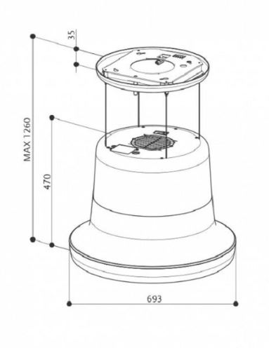 Купить Островная вытяжка FABER GLOW WH — Фото 2