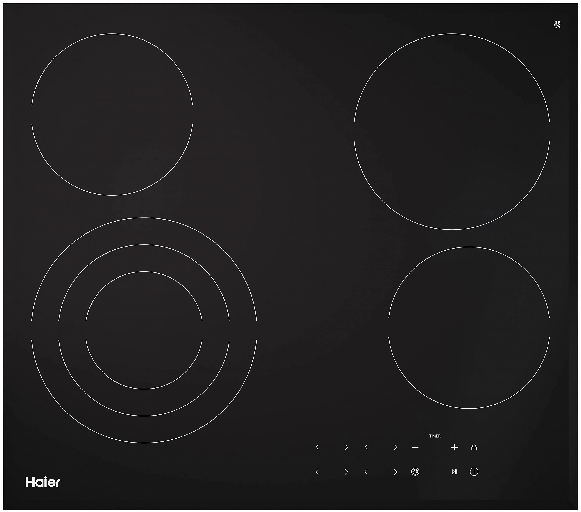 Электрическая варочная панель Haier HHY-C64NTVB																		 — описание, фото, цены в интернет-магазине PT Stores