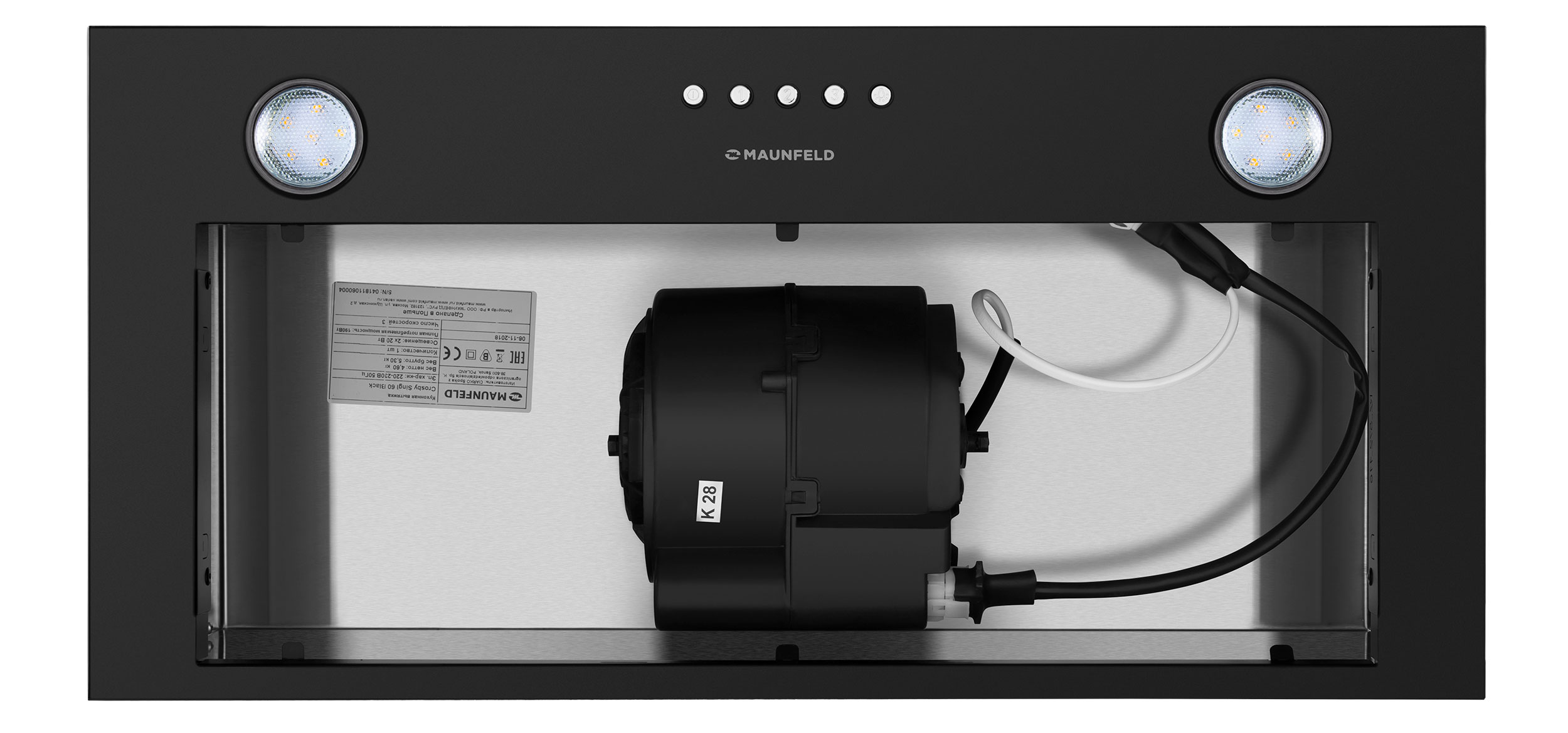 Купить Вытяжка встраиваемая MAUNFELD Crosby Singl 60 черный — Фото 5