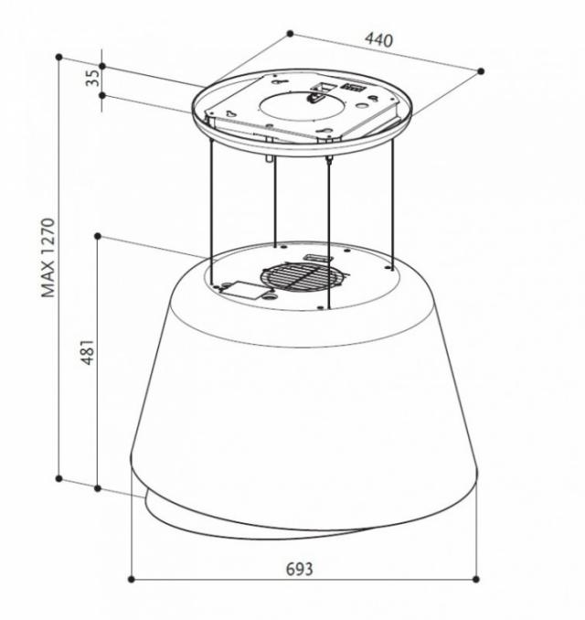 Купить Островная вытяжка FABER BELLE PLUS GOLD/W.DG MATT — Фото 3