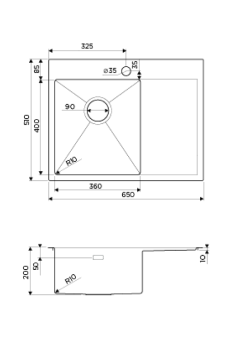 Купить Мойка OMOIKIRI Akisame 65-GM-L нерж.сталь/вороненая сталь — Фото 2