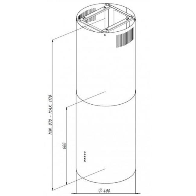 Купить Островная вытяжка AKPO WK-10 Balmera 40 см. нержавейка — Фото 2