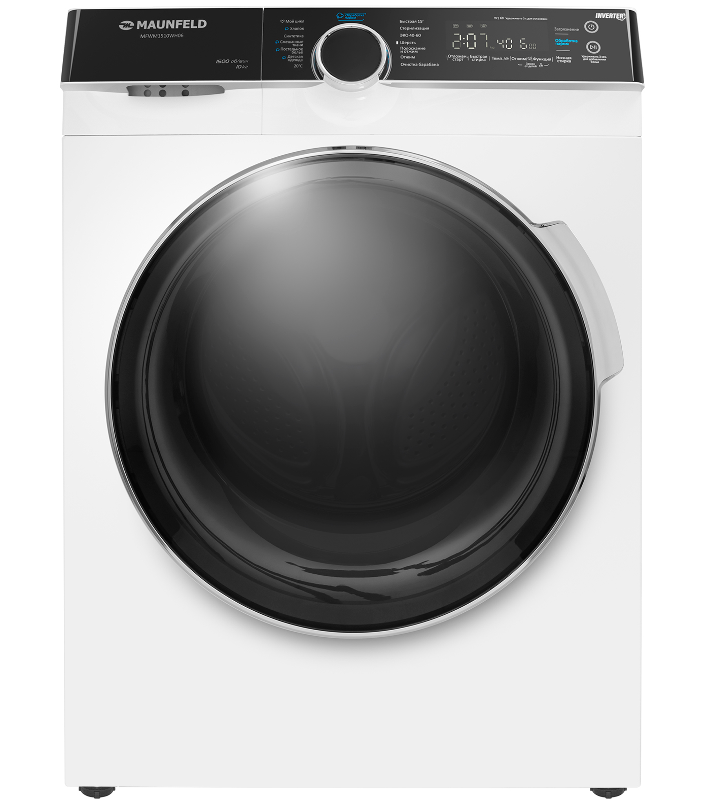 Стиральная машина MAUNFELD MFWM1510WH06																		 — описание, фото, цены в интернет-магазине PT Stores