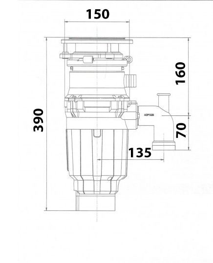 Купить Измельчитель пищевых отходов BONE CRUSHER BC910-AS Slim Line — Фото 9