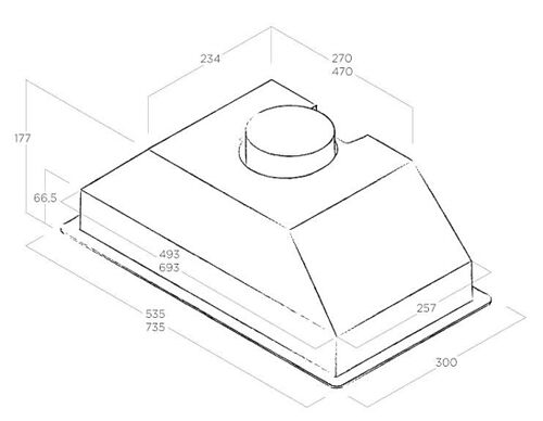 Купить Вытяжка встраиваемая JET AIR VIERA GR/A/72 — Фото 2
