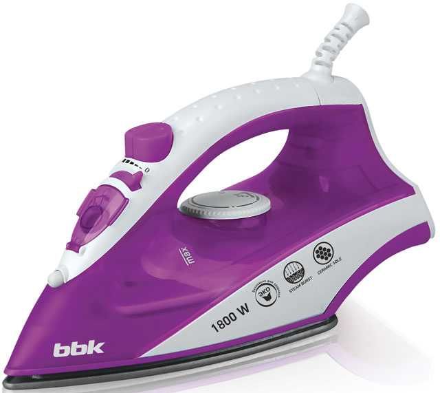 Утюг BBK ISE-1802 фиолетовый																		 — описание, фото, цены в интернет-магазине PT Stores