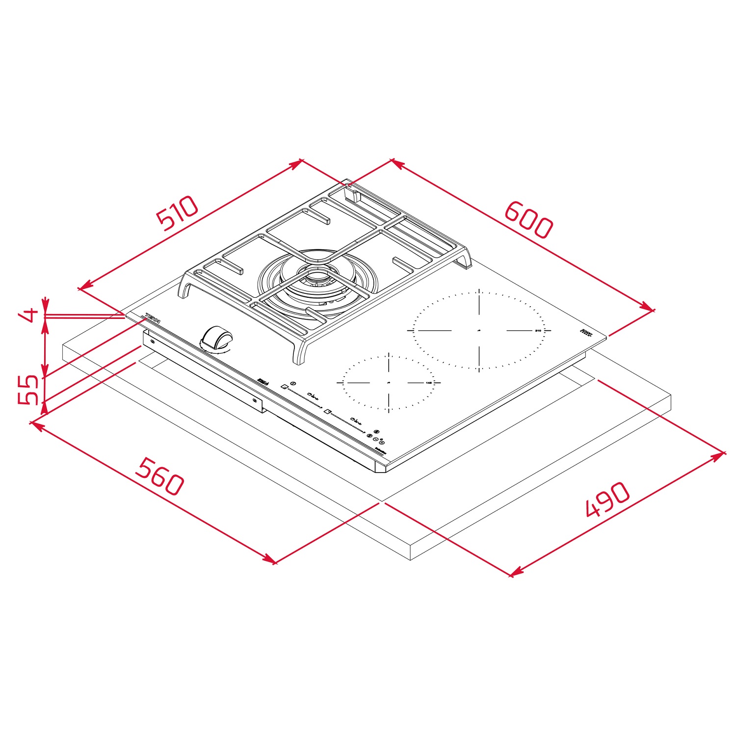 Купить Варочная панель TEKA HYBRID JZC 63312 ABN BLACK — Фото 10