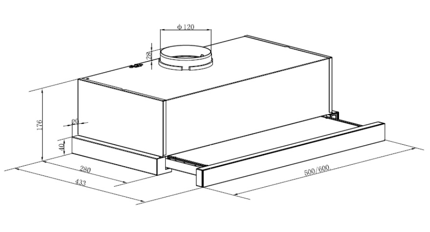Купить Вытяжка встраиваемая MAUNFELD VS Light 60 белый — Фото 2