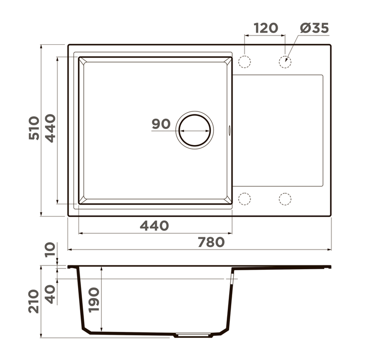 Купить Мойка OMOIKIRI Daisen 78-LB-SA Artgranit/бежевый — Фото 2