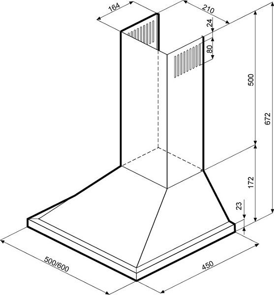 Купить Купольная вытяжка KRONA Bella 500 inox PB — Фото 2