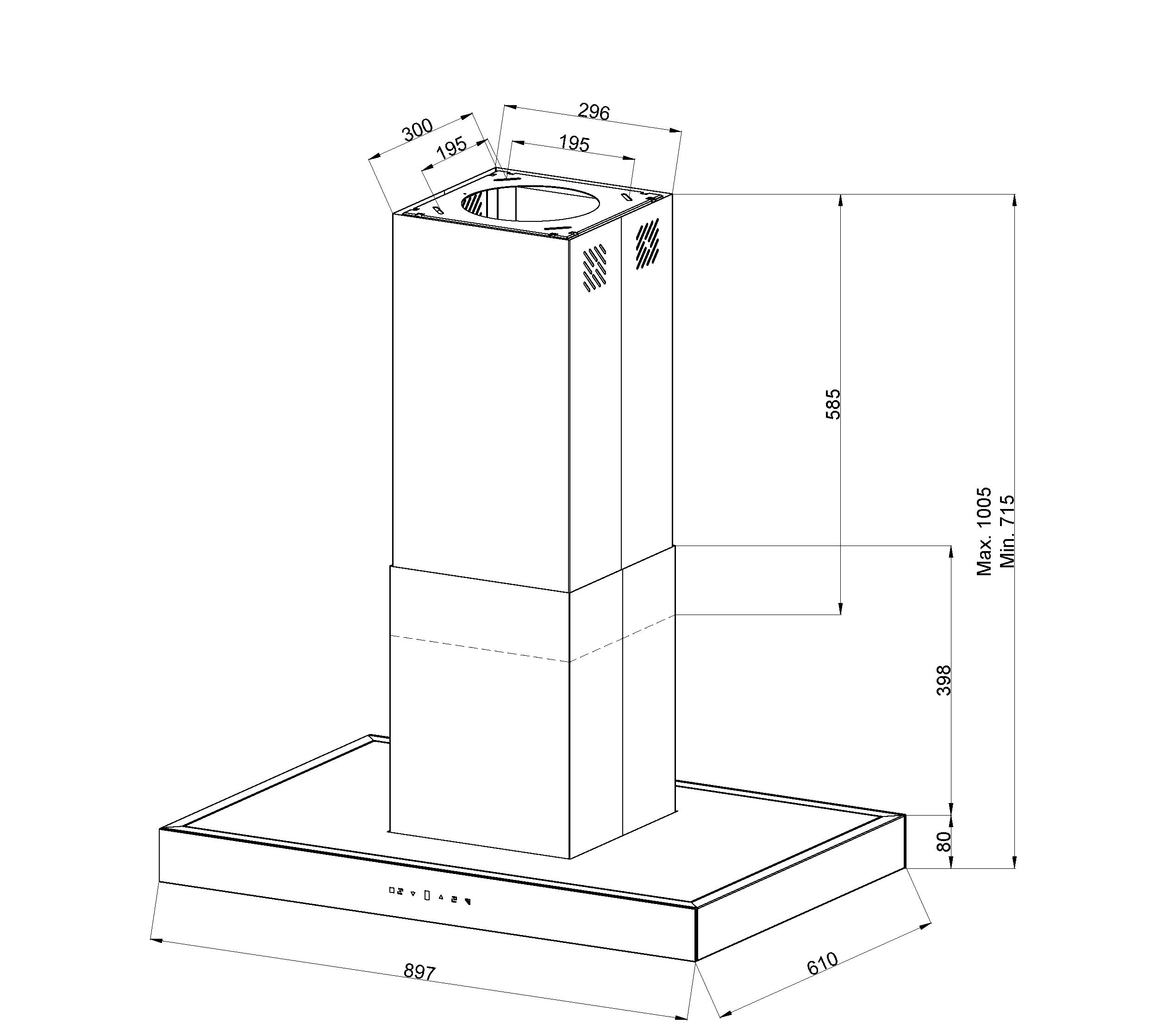 Купить Островная вытяжка KUPPERSBERG DUDL 8 GW — Фото 2