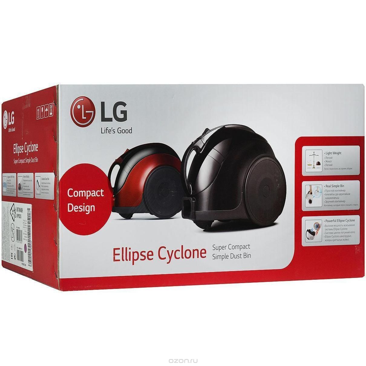 Купить Пылесос LG VK74W46H пурпурный — Фото 4