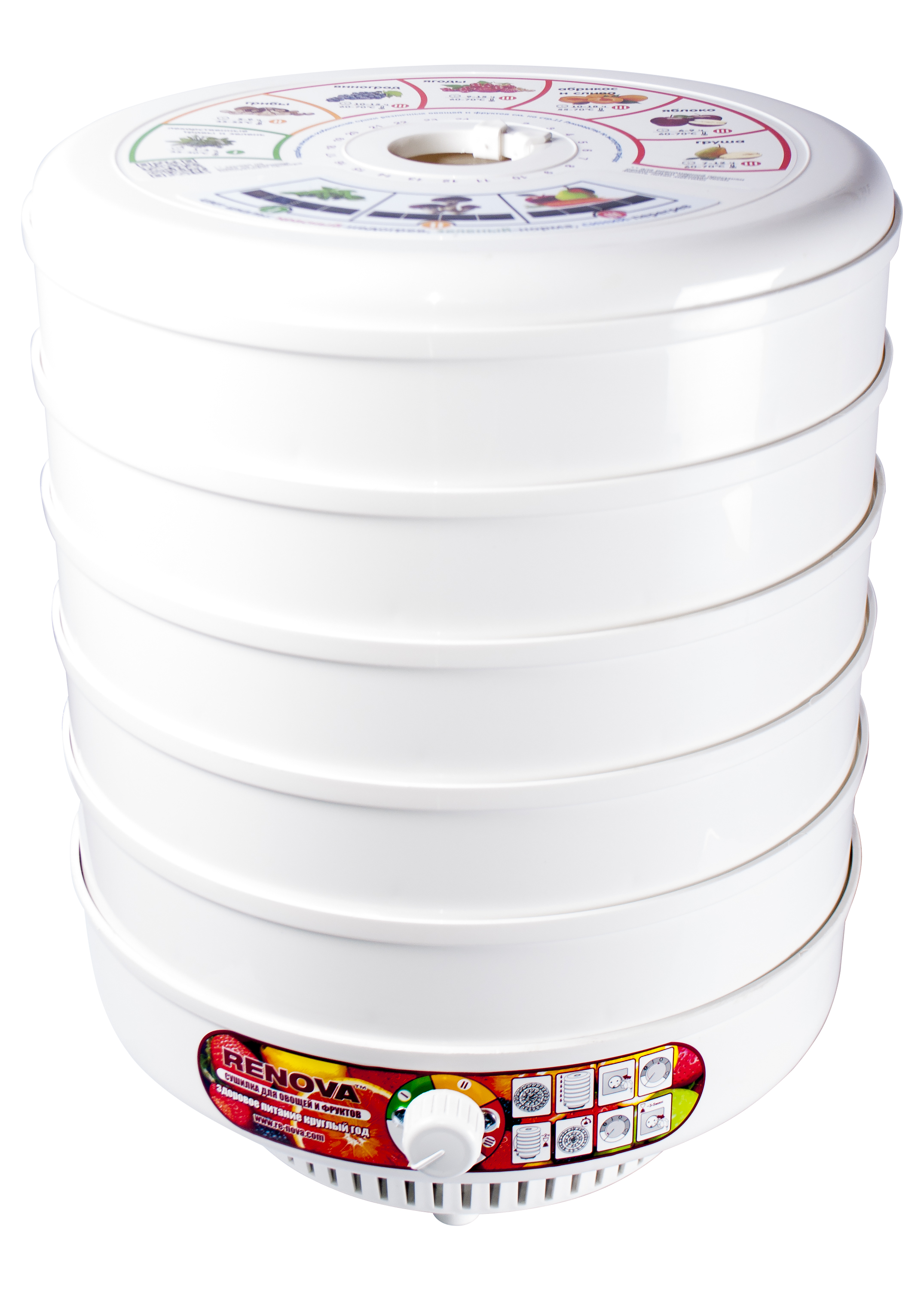 Сушилка для овощей и фруктов RENOVA DH-500V/5																		 — описание, фото, цены в интернет-магазине PT Stores