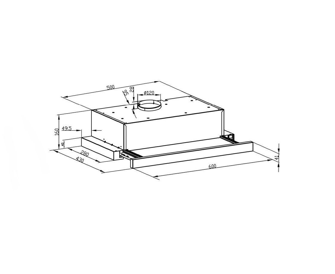 Купить Вытяжка встраиваемая LEX Hubble G 600 белый/стекло белое — Фото 4
