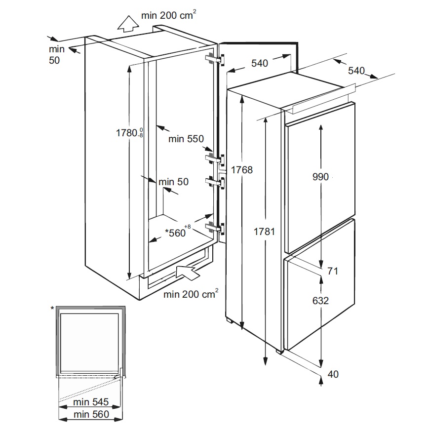 Купить Встраиваемый холодильник LEX RBI 201 NF — Фото 2