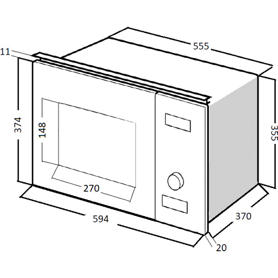 Купить Встраиваемая СВЧ печь KUPPERSBERG HMW 650 BX — Фото 3