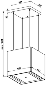 Купить Островная вытяжка FABER SOFT CUBE NERO INGO F40 — Фото 2