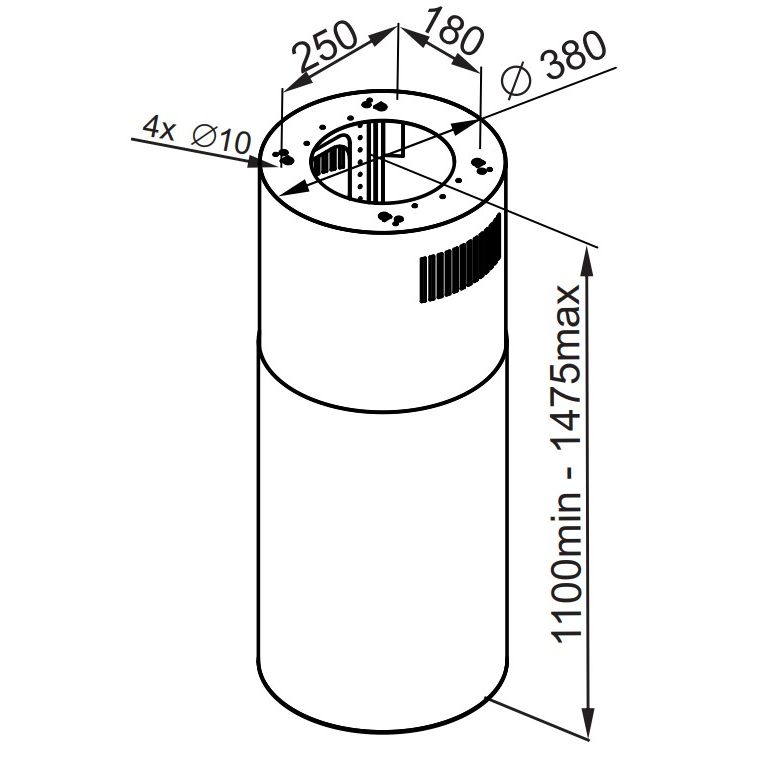 Купить Островная вытяжка MAUNFELD LEE PUSH 39 ЧЕРНЫЙ — Фото 9