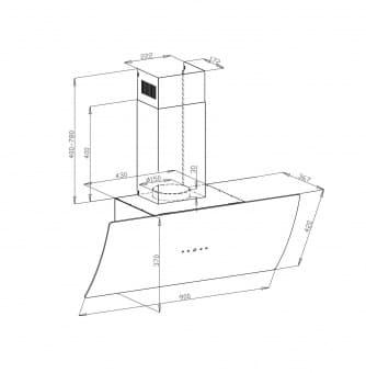 Купить Наклонная вытяжка LEX PLAZA GS 900 WHITE — Фото 2