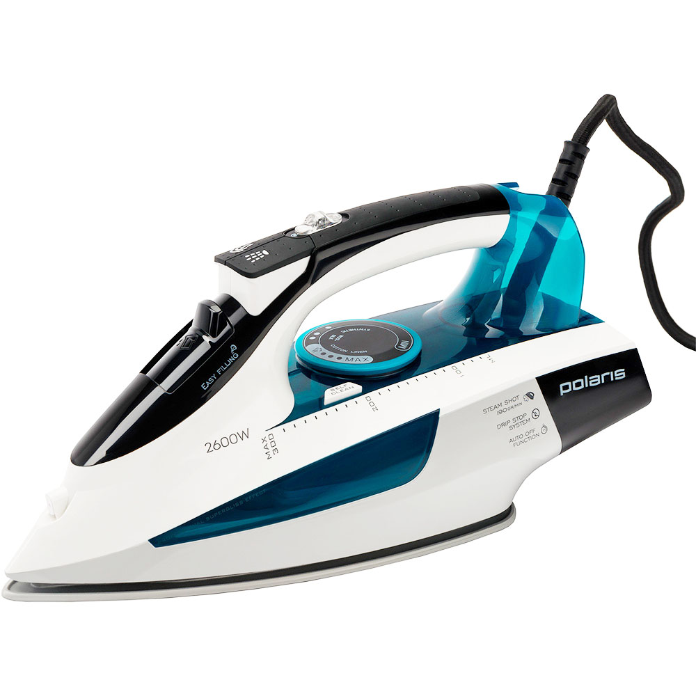 Утюг POLARIS PIR 2695AK белый/аквамарин																		 — описание, фото, цены в интернет-магазине PT Stores