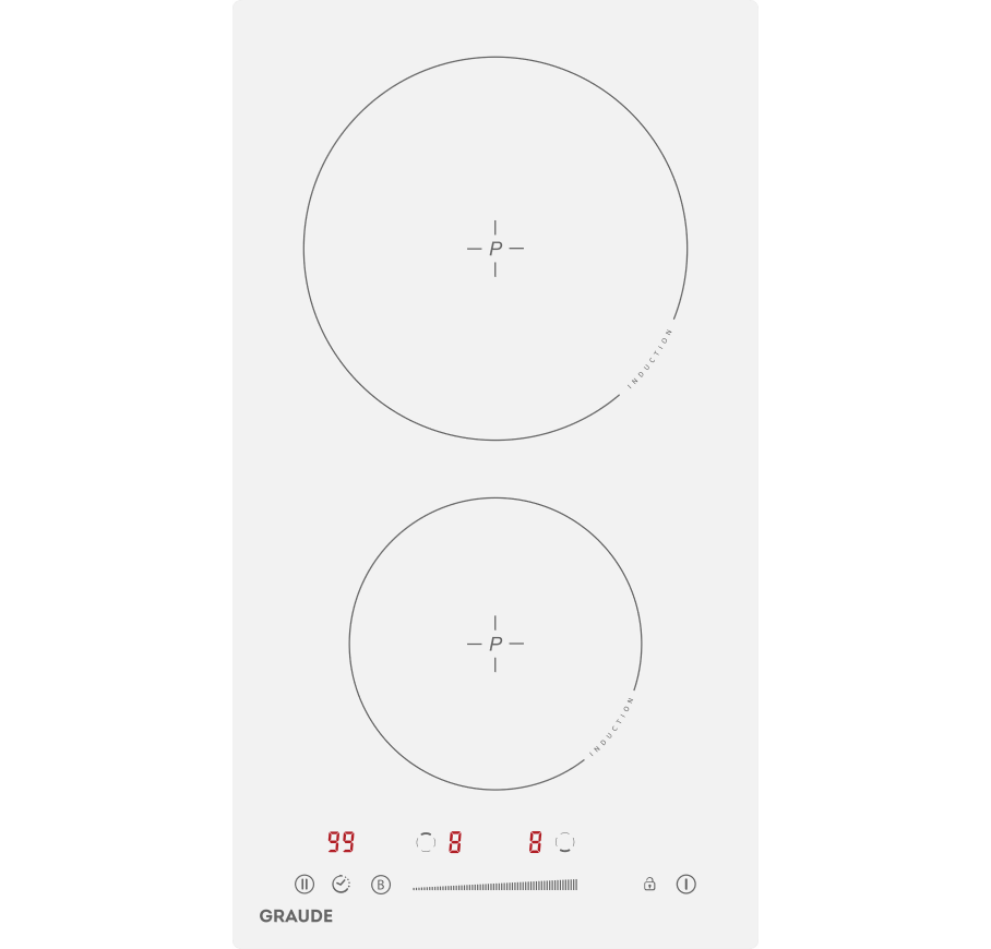 Индукционная варочная панель GRAUDE IK 30.1 W																		 — описание, фото, цены в интернет-магазине PT Stores