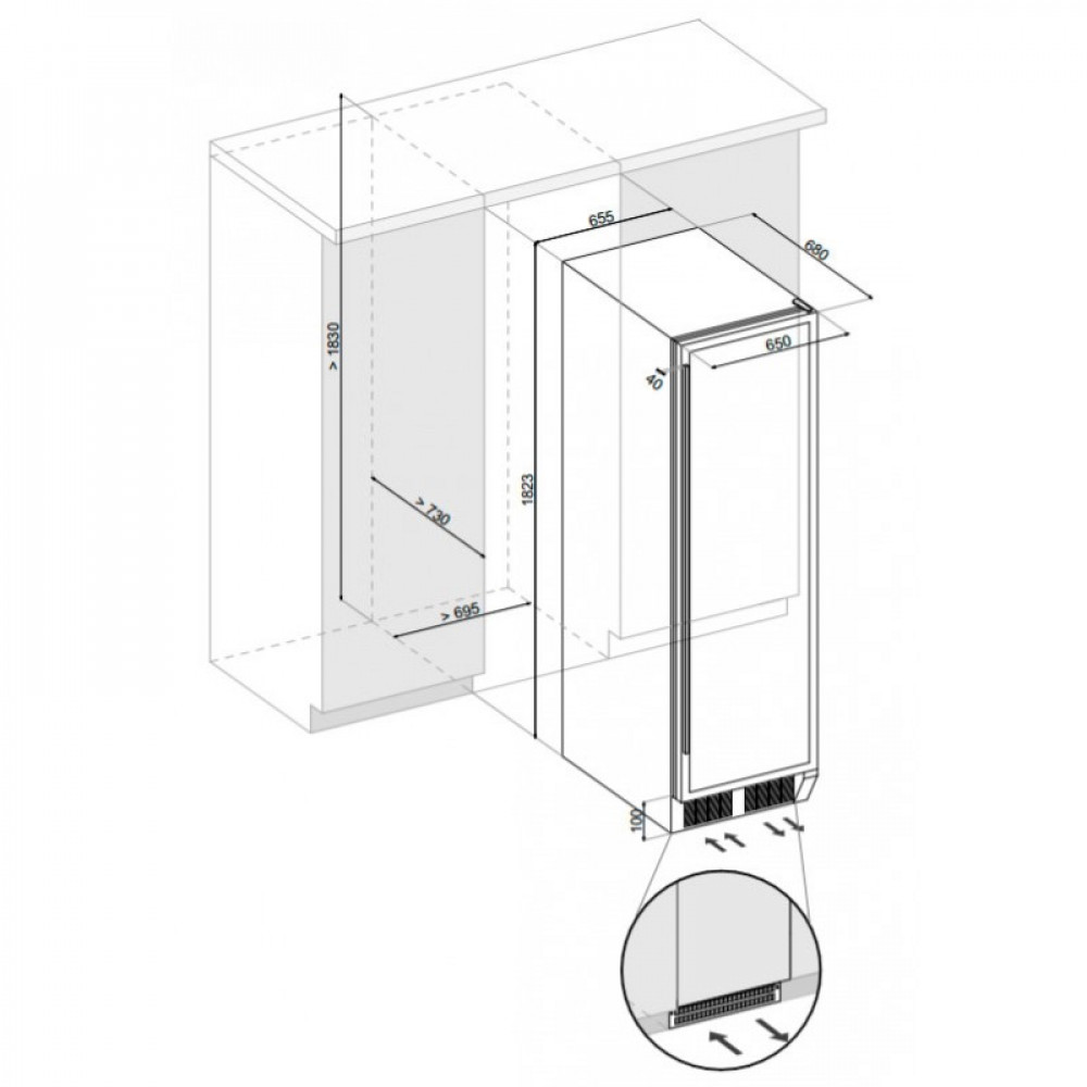 Купить Встраиваемый винный шкаф DUNAVOX DX-194.490BK — Фото 4