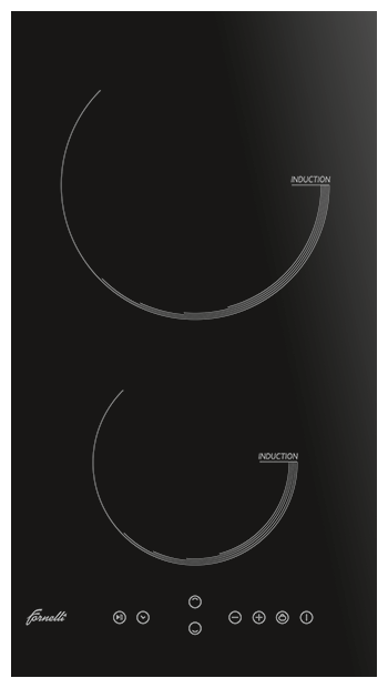 Индукционная варочная панель Fornelli PIA 30 VENTO BL																		 — описание, фото, цены в интернет-магазине PT Stores