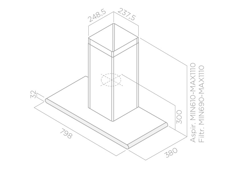 Купить Купольная вытяжка ELICA GALAXY BLIX/A/80 — Фото 4