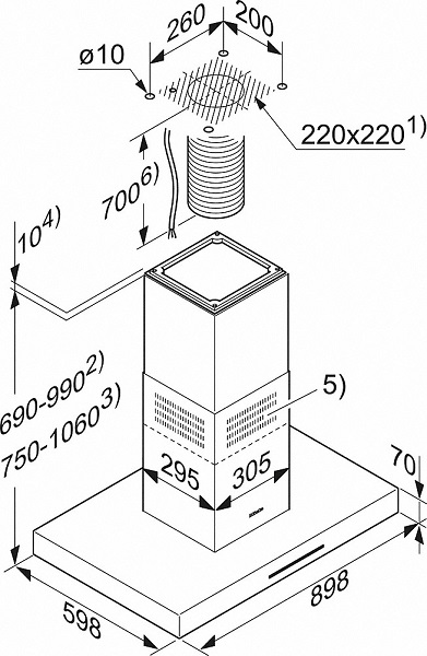 Купить Купольная вытяжка MIELE PUR98D  EDST — Фото 3