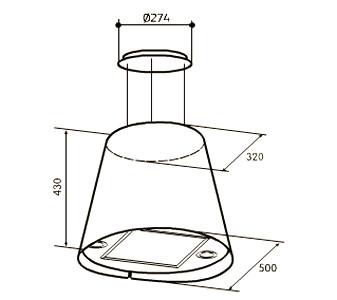 Купить Островная вытяжка JET AIR GISELA IX/F/50 — Фото 2