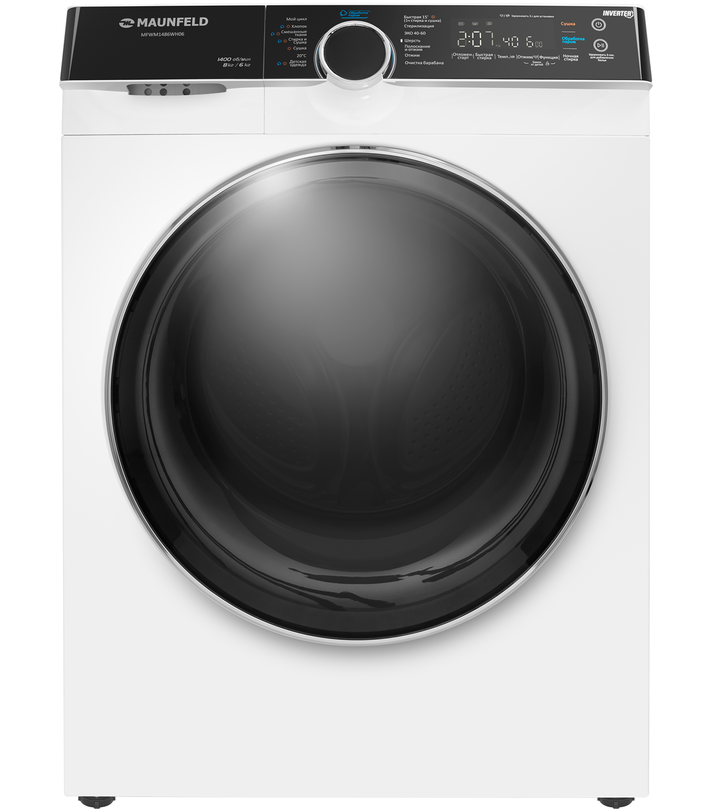 Стиральная машина MAUNFELD MFWM1486WH06																		 — описание, фото, цены в интернет-магазине PT Stores