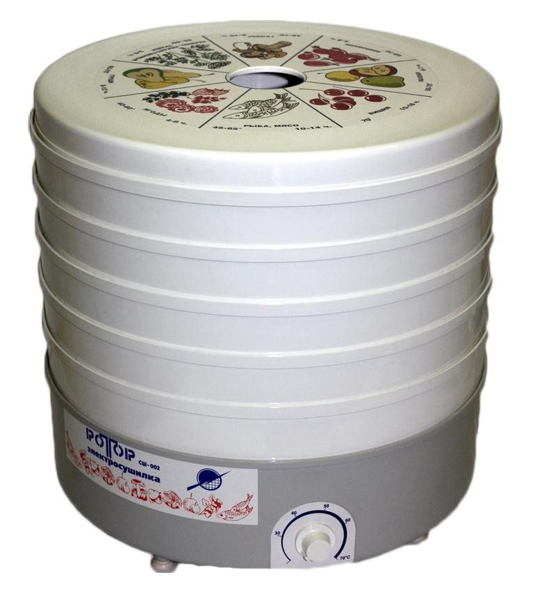 Сушилка для овощей и фруктов Ротор СШ-002  5 решеток (гофротара)																		 — описание, фото, цены в интернет-магазине PT Stores