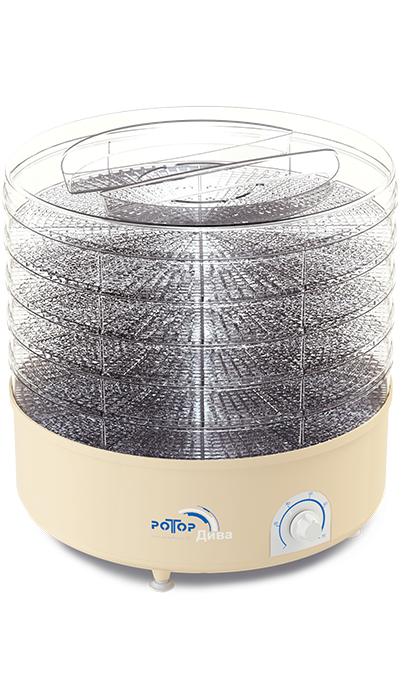 Сушилка для овощей и фруктов Ротор Дива СШ-007-04 5под прозрачный																		 — описание, фото, цены в интернет-магазине PT Stores